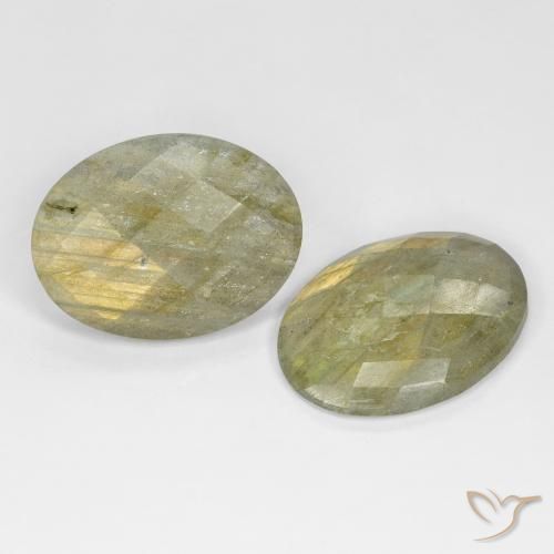 18.25 ct natürliche Mehrfarbig Labradorit-Edelsteine, Oval, Lichtdurchlässig