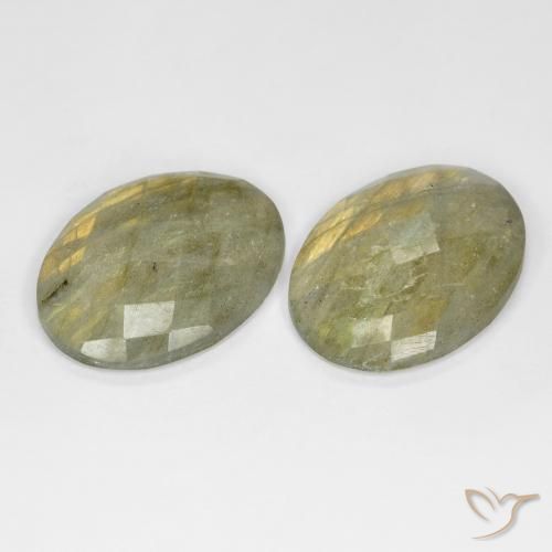 18.25 ct natürliche Mehrfarbig Labradorit-Edelsteine, Oval, Lichtdurchlässig