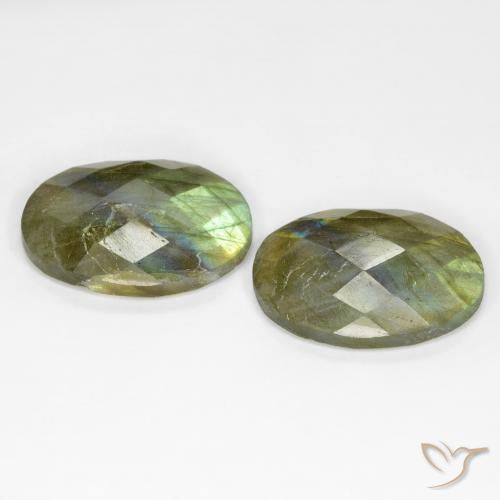 15.65 ct natürliche Mehrfarbig Labradorit-Edelsteine, Oval, Lichtdurchlässig