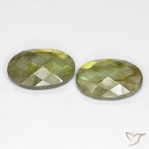 16.30 ct natürliche Mehrfarbig Labradorit-Edelsteine, Oval, Lichtdurchlässig