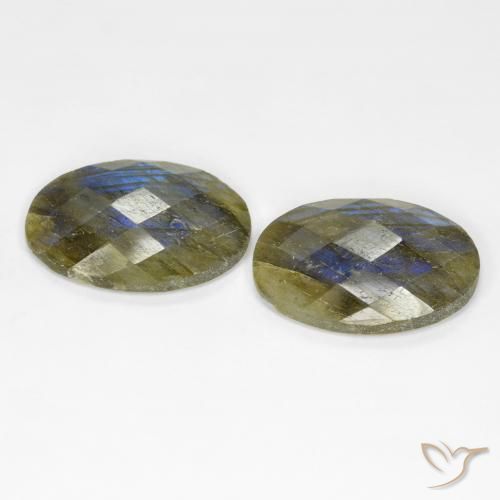 13.71 ct natürliche Mehrfarbig Labradorit-Edelsteine, Oval, Lichtdurchlässig