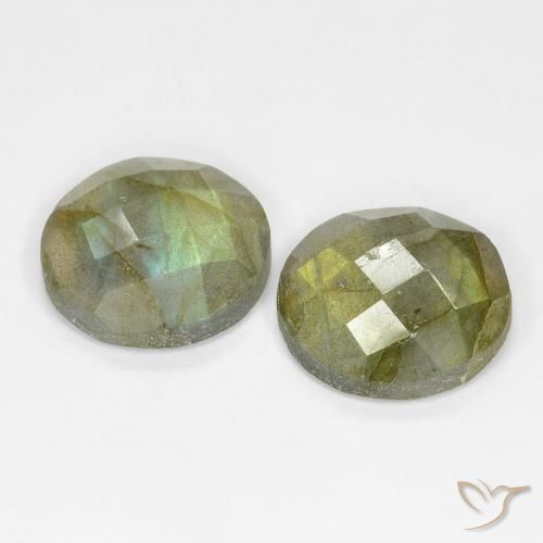 8.19 ct natürliche Mehrfarbig Labradorit-Edelsteine, Runden, Lichtdurchlässig