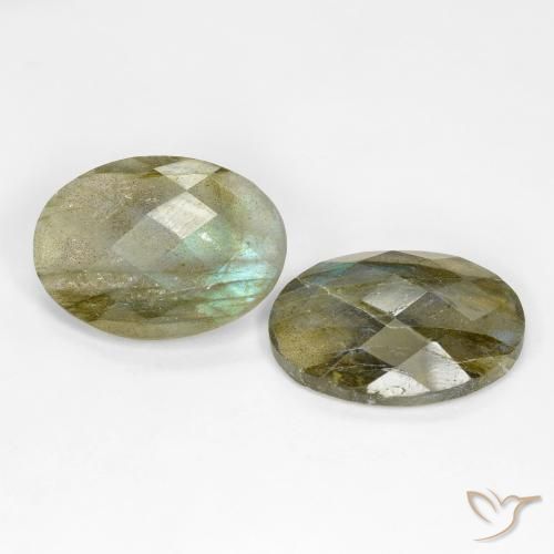 16.40 ct natürliche Mehrfarbig Labradorit-Edelsteine, Oval, Lichtdurchlässig