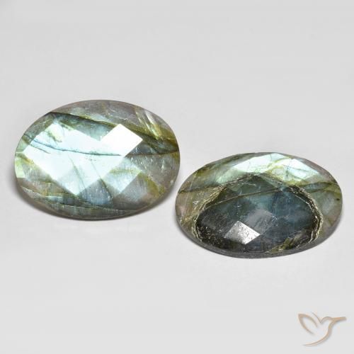 32.94 ct natürliche Mehrfarbig Labradorit-Edelsteine, Oval, Lichtdurchlässig