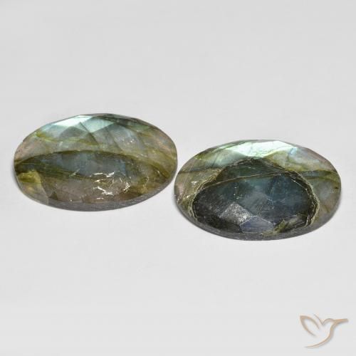 32.94 ct natürliche Mehrfarbig Labradorit-Edelsteine, Oval, Lichtdurchlässig