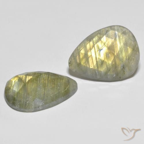 18.77 ct natürliche Mehrfarbig Labradorit-Edelsteine, Birnenform, Lichtdurchlässig