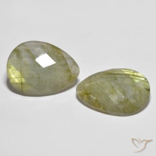 18.22 ct natürliche Mehrfarbig Labradorit-Edelsteine, Birnenform, Lichtdurchlässig