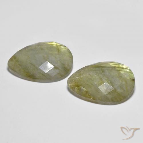 18.22 ct natürliche Mehrfarbig Labradorit-Edelsteine, Birnenform, Lichtdurchlässig
