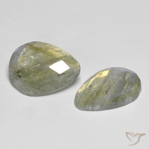9.34 ct natürliche Mehrfarbig Labradorit-Edelsteine, Birnenform, Lichtdurchlässig