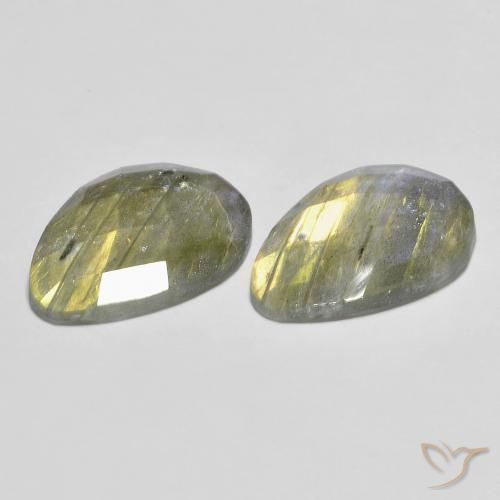 9.34 ct natürliche Mehrfarbig Labradorit-Edelsteine, Birnenform, Lichtdurchlässig