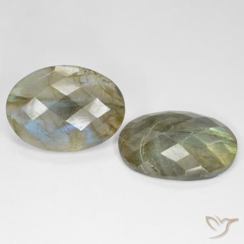 26.21 ct natürliche Mehrfarbig Labradorit-Edelsteine, Oval, Lichtdurchlässig