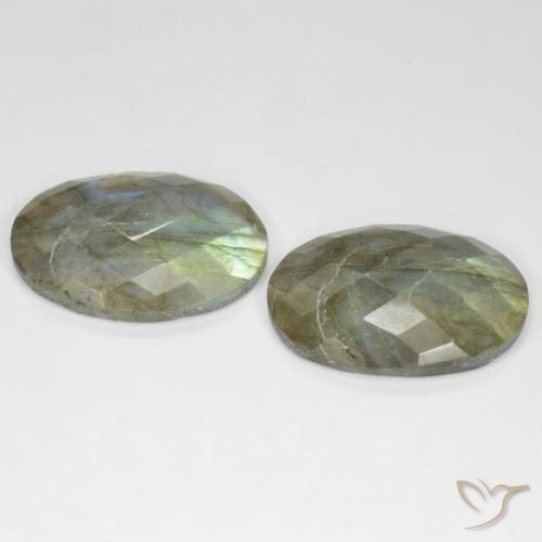 26.21 ct natürliche Mehrfarbig Labradorit-Edelsteine, Oval, Lichtdurchlässig