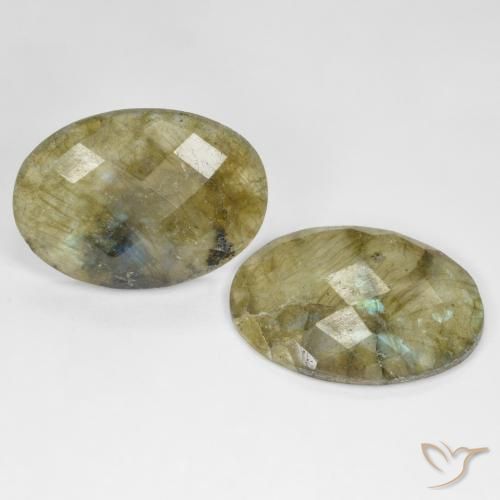 22.96 ct natürliche Mehrfarbig Labradorit-Edelsteine, Oval, Lichtdurchlässig