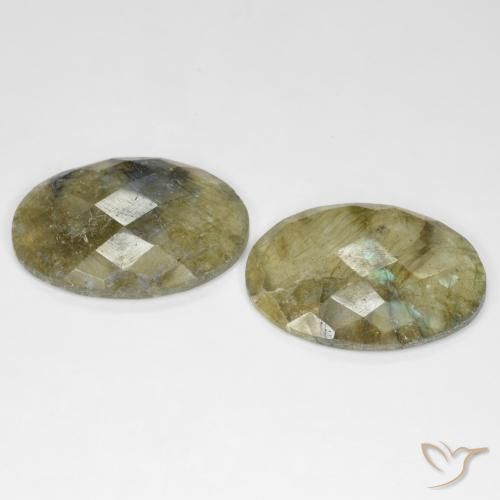 22.96 ct natürliche Mehrfarbig Labradorit-Edelsteine, Oval, Lichtdurchlässig