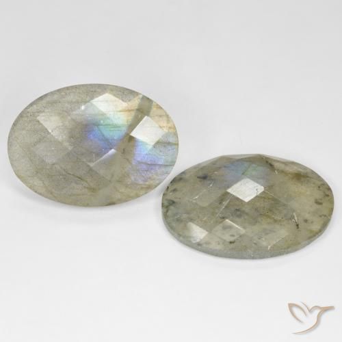23.01 ct natürliche Mehrfarbig Labradorit-Edelsteine, Oval, Lichtdurchlässig