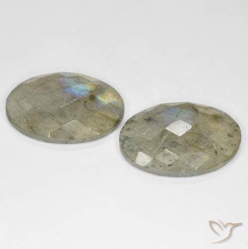 23.01 ct natürliche Mehrfarbig Labradorit-Edelsteine, Oval, Lichtdurchlässig