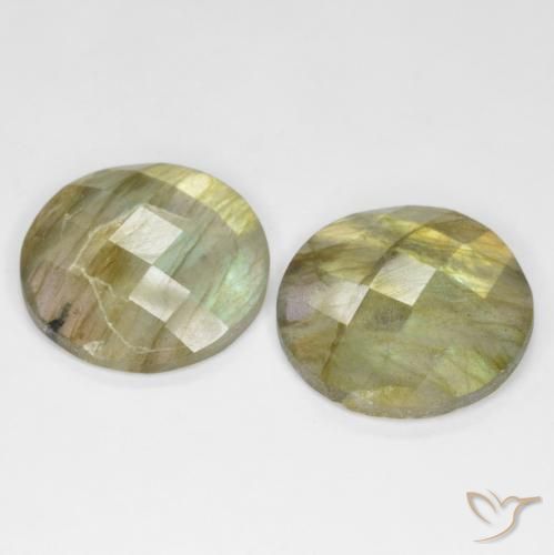 16.20 ct natürliche Mehrfarbig Labradorit-Edelsteine, Runden, Lichtdurchlässig