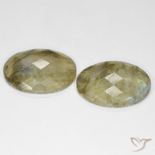 23.45 ct natürliche Mehrfarbig Labradorit-Edelsteine, Oval, Lichtdurchlässig