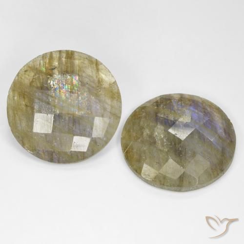 25.40 ct natürliche Mehrfarbig Labradorit-Edelsteine, Runden, Lichtdurchlässig