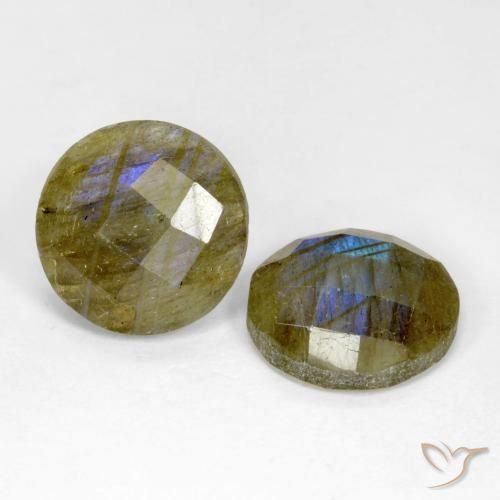 8.40 ct natürliche Mehrfarbig Labradorit-Edelsteine, Runden, Lichtdurchlässig
