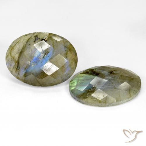 21.18 ct natürliche Mehrfarbig Labradorit-Edelsteine, Oval, Lichtdurchlässig