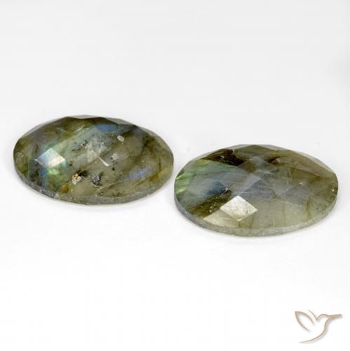 21.18 ct natürliche Mehrfarbig Labradorit-Edelsteine, Oval, Lichtdurchlässig