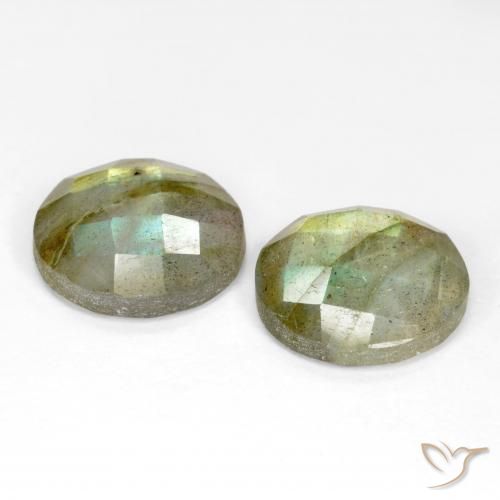 8.74 ct natürliche Mehrfarbig Labradorit-Edelsteine, Runden, Lichtdurchlässig
