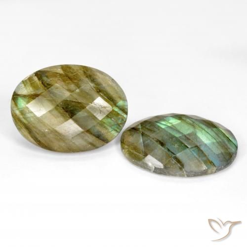 20.16 ct natürliche Mehrfarbig Labradorit-Edelsteine, Oval, Lichtdurchlässig