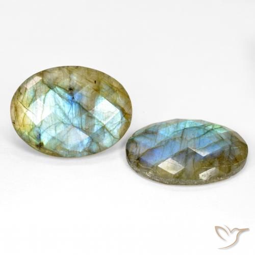 20.09 ct natürliche Mehrfarbig Labradorit-Edelsteine, Oval, Lichtdurchlässig