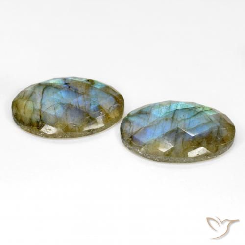 20.09 ct natürliche Mehrfarbig Labradorit-Edelsteine, Oval, Lichtdurchlässig