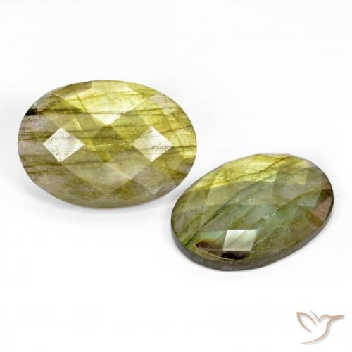 23.37 ct natürliche Mehrfarbig Labradorit-Edelsteine, Oval, Lichtdurchlässig