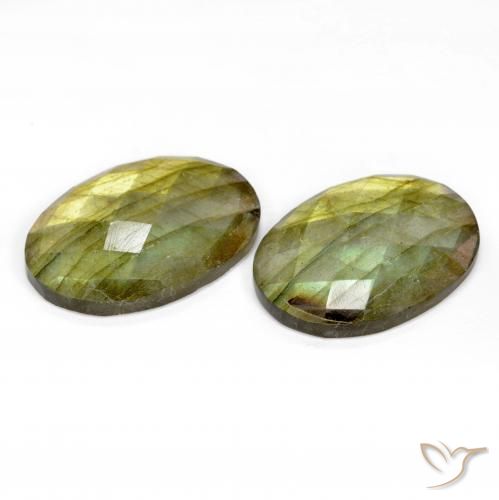 23.37 ct natürliche Mehrfarbig Labradorit-Edelsteine, Oval, Lichtdurchlässig