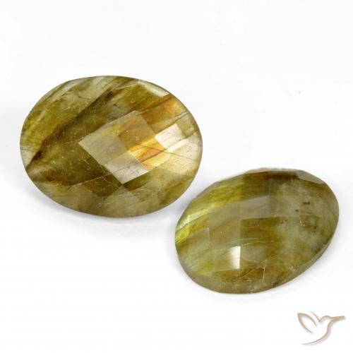 19.29 ct natürliche Mehrfarbig Labradorit-Edelsteine, Oval, Lichtdurchlässig