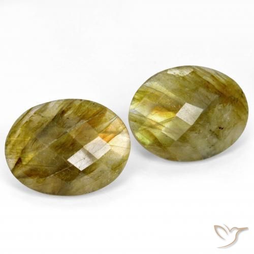 19.29 ct natürliche Mehrfarbig Labradorit-Edelsteine, Oval, Lichtdurchlässig