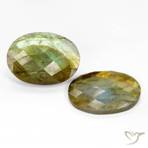 21.18 ct natürliche Mehrfarbig Labradorit-Edelsteine, Oval, Lichtdurchlässig