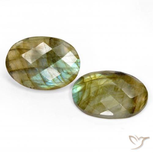 23.76 ct natürliche Mehrfarbig Labradorit-Edelsteine, Oval, Lichtdurchlässig