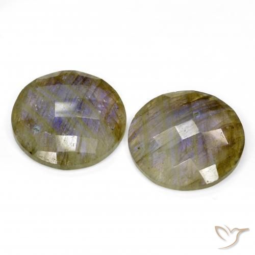 25.42 ct natürliche Mehrfarbig Labradorit-Edelsteine, Runden, Lichtdurchlässig