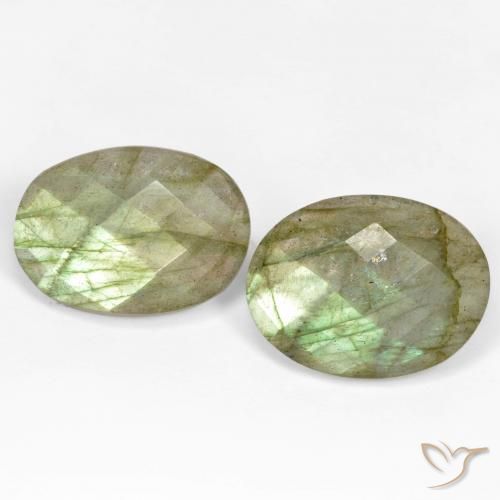 20.95ctw Natürlicher Mehrfarbig Labradorit, Oval, Lichtdurchlässig
