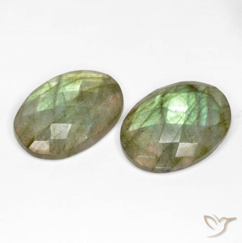 20.95 ct natürliche Mehrfarbig Labradorit-Edelsteine, Oval, Lichtdurchlässig