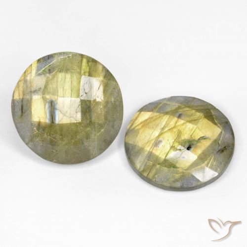 16.79 ct natürliche Mehrfarbig Labradorit-Edelsteine, Runden, Lichtdurchlässig