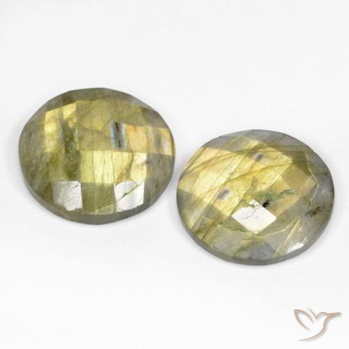16.79 ct natürliche Mehrfarbig Labradorit-Edelsteine, Runden, Lichtdurchlässig