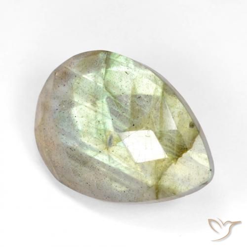 11.53ct Natürlicher Mehrfarbig Labradorit, Birnenform, Lichtdurchlässig