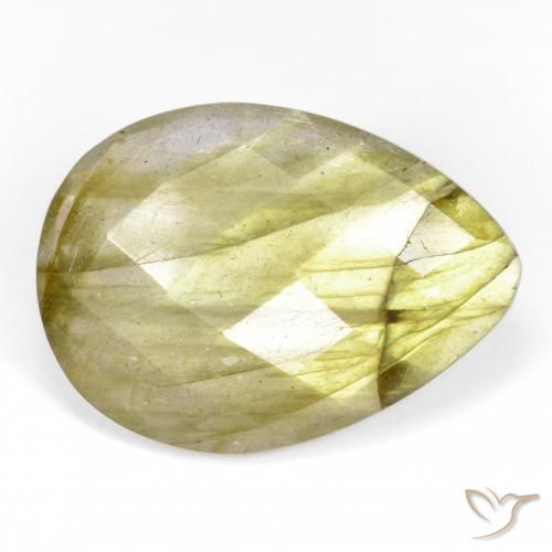 10.67ct Natürlicher Mehrfarbig Labradorit, Birnenform, Lichtdurchlässig