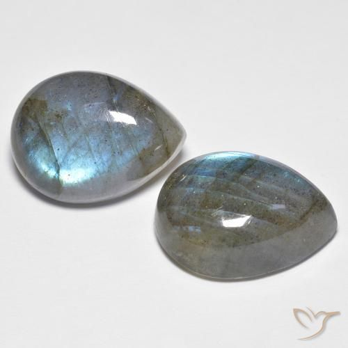 19.78 ct natürliche Mehrfarbig Labradorit-Edelsteine, Birnenform, Lichtdurchlässig