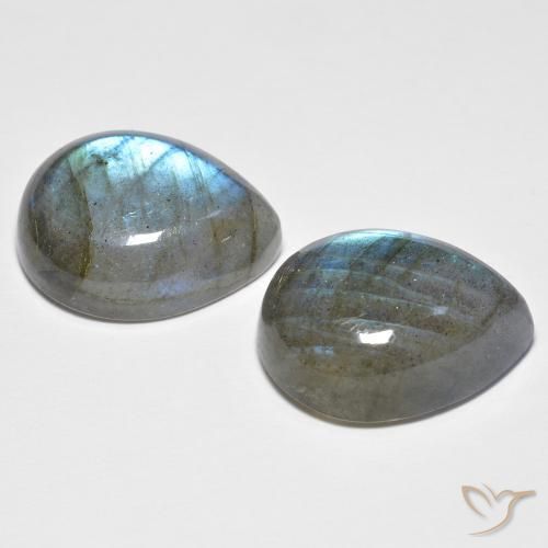 19.78 ct natürliche Mehrfarbig Labradorit-Edelsteine, Birnenform, Lichtdurchlässig