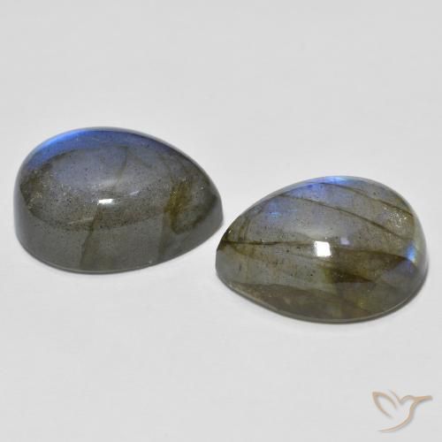 21.30 ct natürliche Mehrfarbig Labradorit-Edelsteine, Birnenform, Lichtdurchlässig