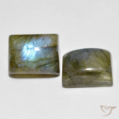 8.68 ct natürliche Mehrfarbig Labradorit-Edelsteine, Baguette, Lichtdurchlässig