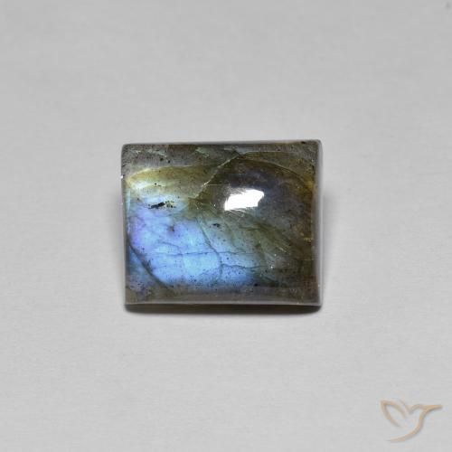 6.73ct Natürlicher Mehrfarbig Labradorit, Baguette, Lichtdurchlässig