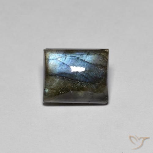 6.48ct Natürlicher Mehrfarbig Labradorit, Baguette, Lichtdurchlässig