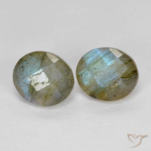 2.48 ct natürliche Mehrfarbig Labradorit-Edelsteine, Oval, Lichtdurchlässig